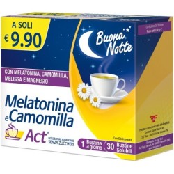 MELATONINA E CAMOMILLA ACT 30 BUSTINE SOLUBILI SENZA ZUCCHERI