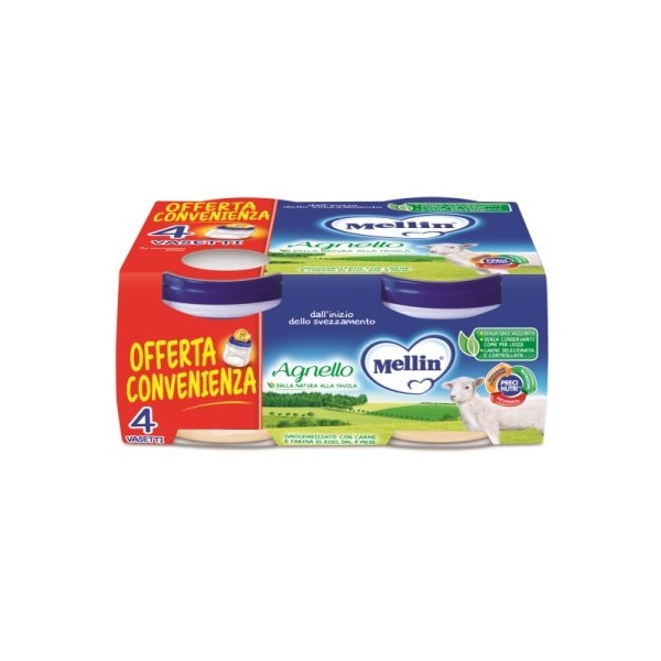 MELLIN OMOGENEIZZATO AGNELLO 4 PEZZI X 80 G
