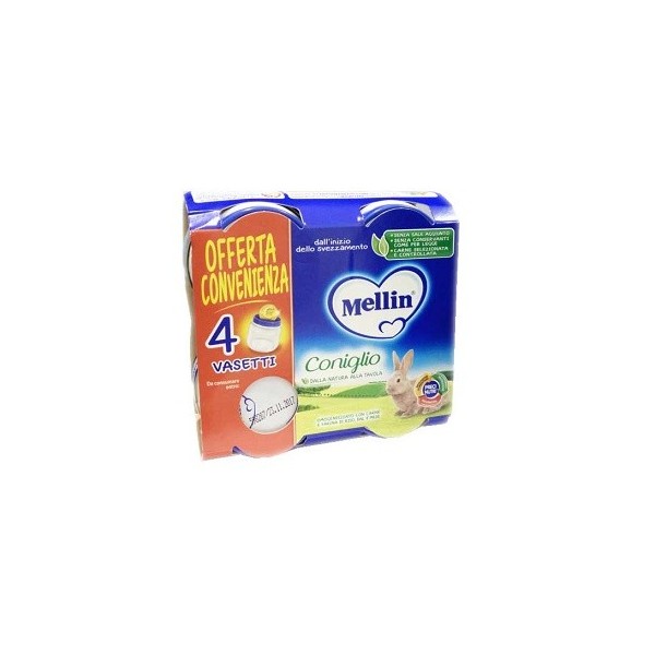 MELLIN OMOGENEIZZATO CONIGLIO 4X80 G
