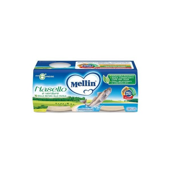 MELLIN OMOGENEIZZATO NASELLO 2 X 80 G