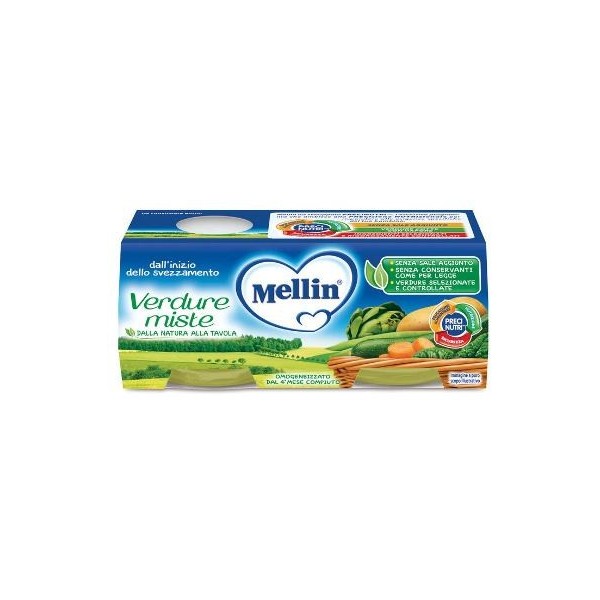 MELLIN OMOGENEIZZATO VERDURE MISTE 2 X 80 G