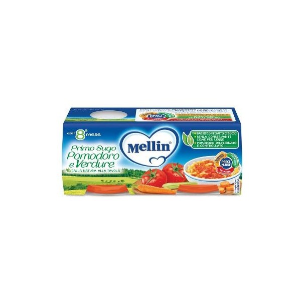 MELLIN PRIMO SUGO POMODORO E VERDURE 2 VASETTI DA 80 G