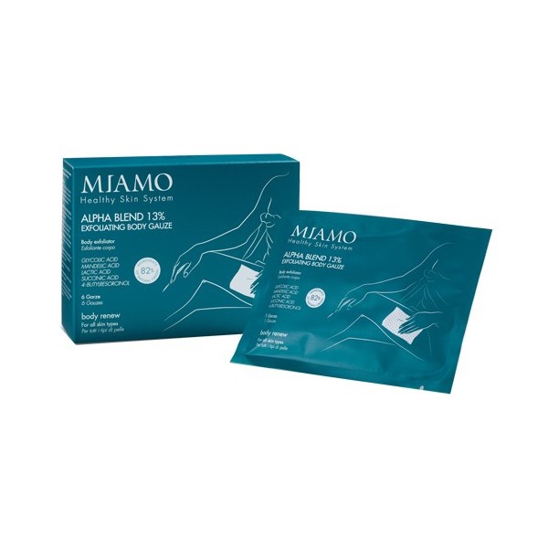 MIAMO BODY RENEW ALPHA BLEND 13% EXFOLIATING BODY GAUZE INBEVUTE 6 BUSTE