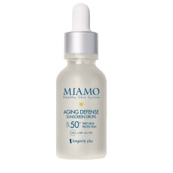MIAMO LONGEVITY PLUS AGING DEFENSE SUNSCREEN DROPS SOFT GOLD 30 ML