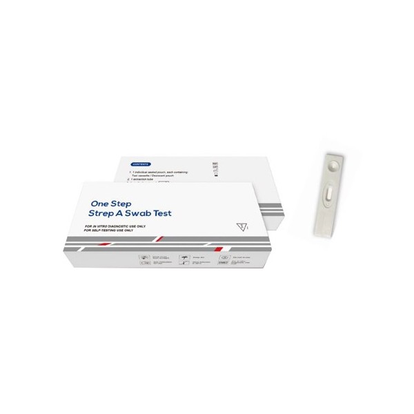 TEST ONE STEP STREP A AUTODIAGNOSTICO DETERMINAZIONE QUALITAANTIGENE A STREPTOCOCCO A B-EMOLATICO IN TAMPONI FARINGEI