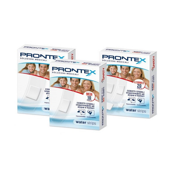 CEROTTO PRONTEX WATER STRIPS ASSORTITO 20 PEZZI