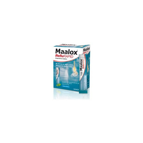 SOSPENSIONE ORALE MAALOX REFLURAPID 20 BUSTINE MONODOSE DA 10 ML