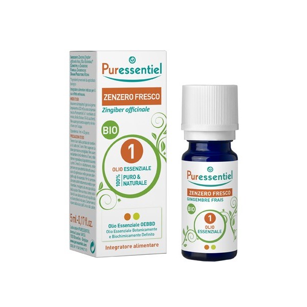 PURESSENTIEL ZENZERO FRESCO OLIO ESSENZIALE BIO 5 ML