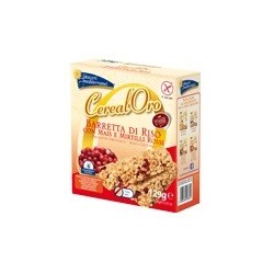 PIACERI MEDITERRANEI CEREALORO BARRETTA DI RISO CON MAIS E MIRTILLI ROSSI 6 PEZZI DA 21,5 G