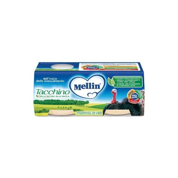 MELLIN OMOGENEIZZATO TACCHINO 2 X 80 G