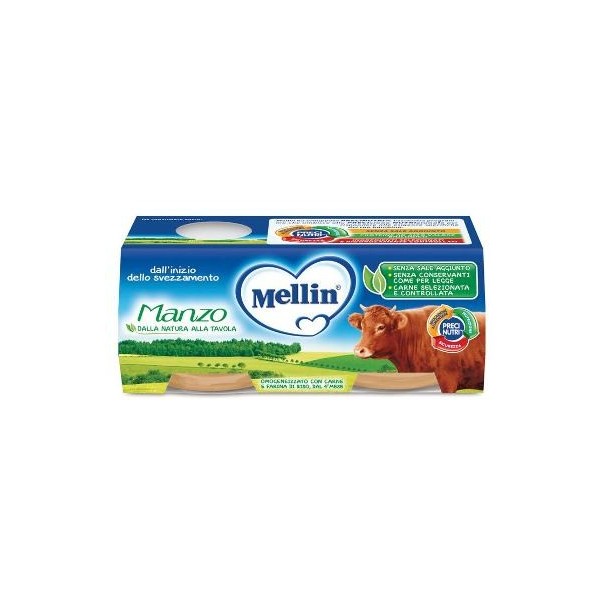 MELLIN OMOGENEIZZATO MANZO 2 X 80 G