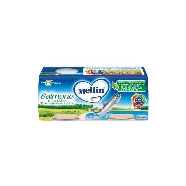 MELLIN OMOGENEIZZATO SALMONE 2 X 80 G