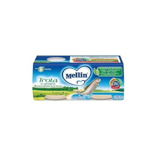 MELLIN OMOGENEIZZATO TROTA 2 X 80 G