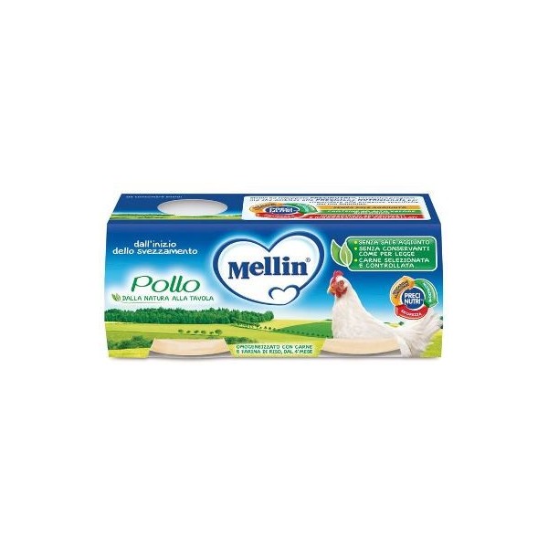 MELLIN OMOGENEIZZATO POLLO 2 X 80 G