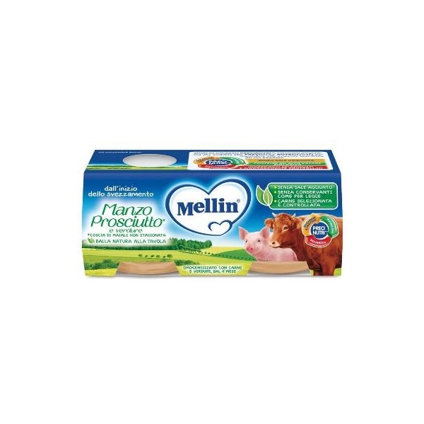 MELLIN OMOGENEIZZATO MANZO PROSCIUTTO CON VERDURE