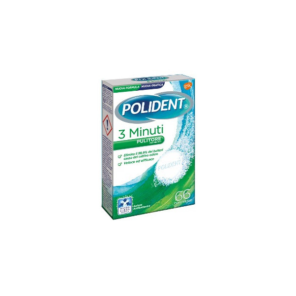 POLIDENT 3 MINUTI 66 COMPRESSE