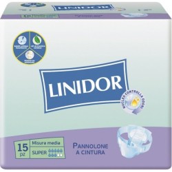 PANNOLONE LINIDOR SUPER PANNOLINO A CINTURA MM 15 PEZZI