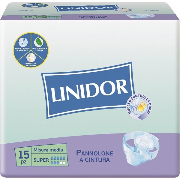 PANNOLONE LINIDOR SUPER PANNOLINO A CINTURA MM 15 PEZZI PANNOLONE LINIDOR SUPER PANNOLINO A CINTURA MM 15 PEZZI