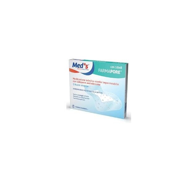 MEDICAZIONE MEDS PORE ADESIVA IMPERMEABILE 10X15CM 5 PEZZI