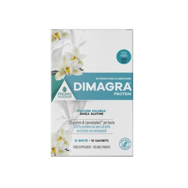 DIMAGRA PROTEIN POLVERE SOLUBILE GUSTO VANIGLIA 10 BUSTINE