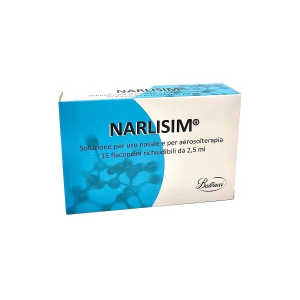 NARLISIM SOLUZIONE PER USO NASALE E AEROSOLTERAPIA 15 FLACONCINI RICHIUDIBILI DA 2,5 ML L'UNO