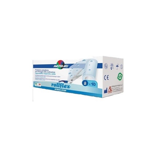 CEROTTO IMPERMEABILE PER FISSAGGIO MEDICAZIONI MASTER-AID ROLLFLEX A-STOP M 10X10 CM