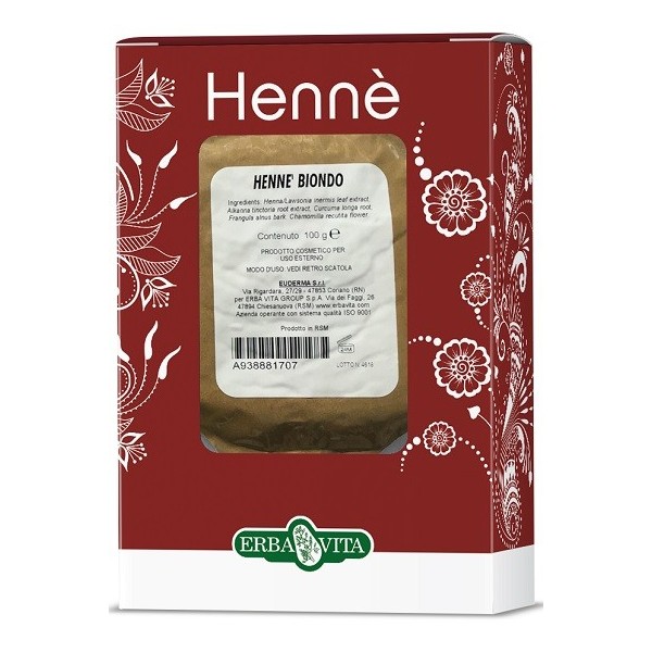 HENNE COLORANTE CAPELLI BIONDO 100 G