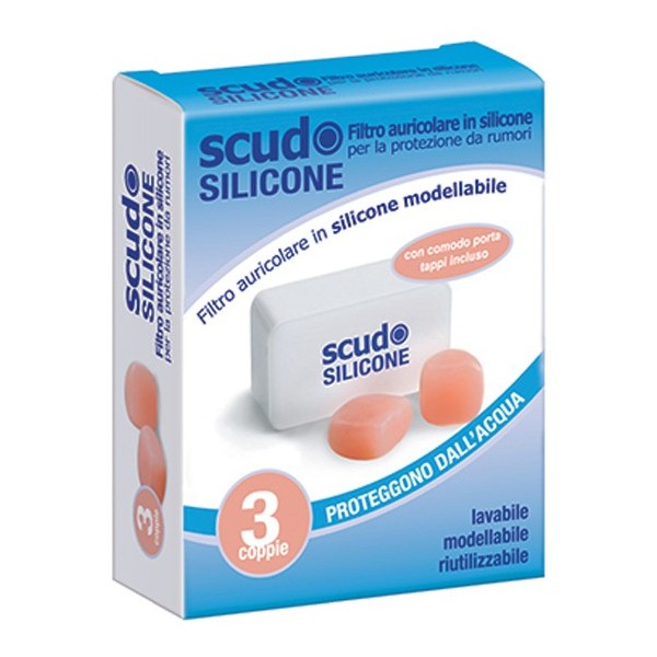TAPPO AURICOLARE EARPLUG SCUDO IN SILICONE 3 COPPIE 6 PEZZI ARTICOLO 7EN091