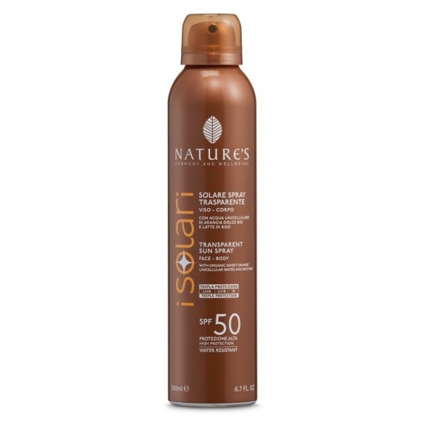 NATURE'S I SOLARI SPRAY TRASPARENTE SPF50 200 ML