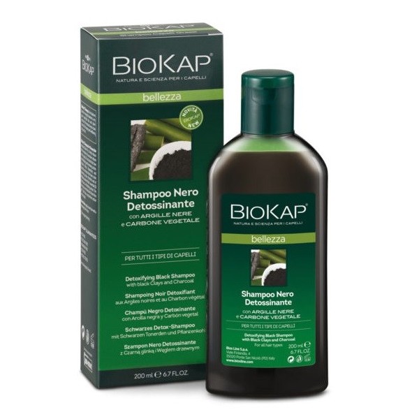 BIOKAP BELLEZZA SHAMPOO NERO DETOSSINANTE 200 ML BIOSLINE