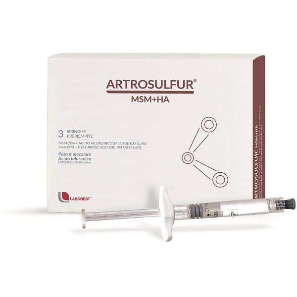 ARTROSULFUR MSM+HA SIRINGHE PRERIEMPITE INTRA-ARTICOLARI ACIDO IALURONICO 2 ML