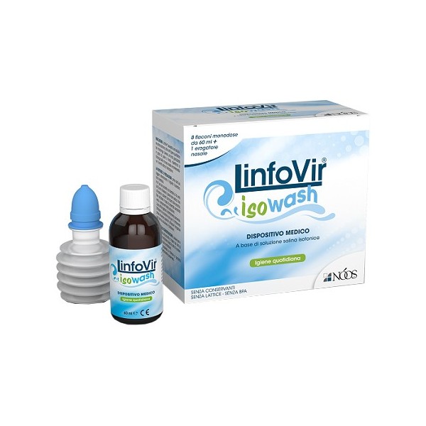 SOLUZIONE SALINA ISOTONICA LINFOVIR ISOWASH 8 FLACONI DA 60 ML