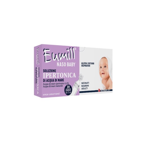 EUMILL NASO BABY SOLUZIONE IPERTONICA 20 CONTENITORI MONODOSE 5 ML
