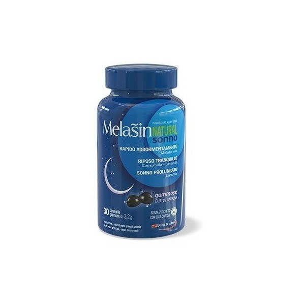 MELASIN NATURAL SONNO 1MG 30 CARAMELLE GOMMOSE GUSTO LAMPONE