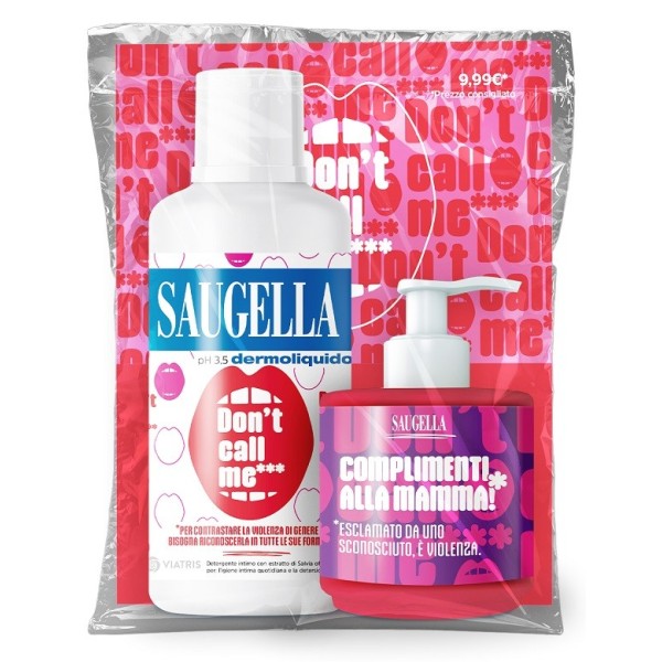 SAUGELLA BUNDLE DERMOLIQUIDO DON'T CALL ME 1 SAUGELLA DERMOLIQUIDO 500 ML CON ETICHETTA EDIZIONE LIMITATA + 1 MINISIZE SAMPLE CO