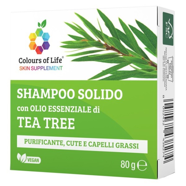COLOURS OF LIFE TEA TREE SHAMPOO SOLIDO 80 G
