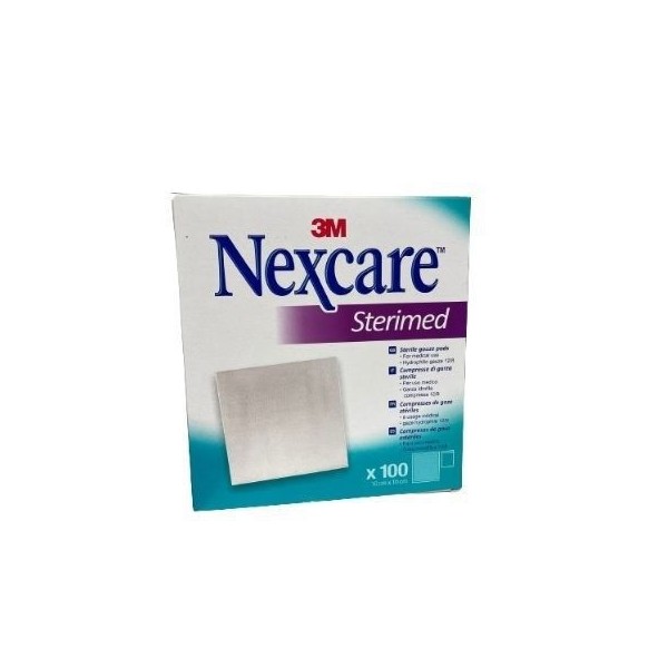 GARZA COMPRESSA NEXCARE STERIMED IN COTONE 20 FILI 18X40CM MULTILINGUAL 100 PEZZI