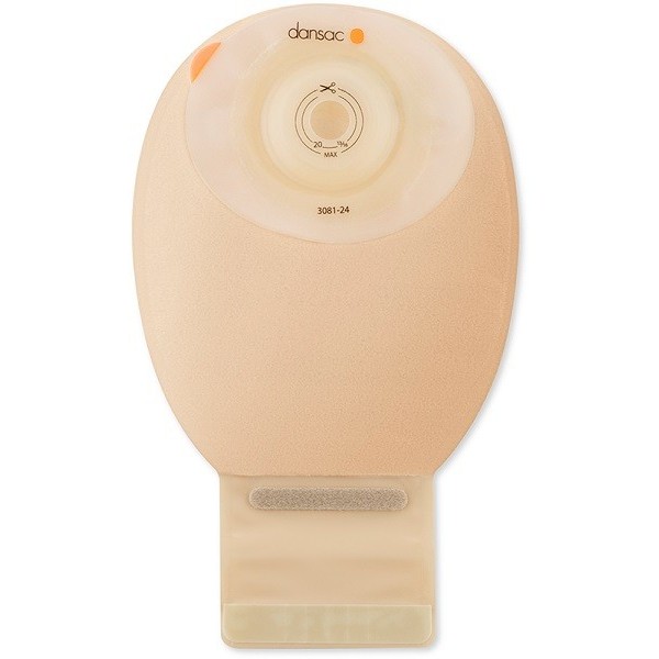 DANSAC NOVALIFE TRE 1 SACCA APERTA OPACA SOFTCONVEX MIDI PER ILEOSTOMIA CON FINESTRA RITAGLIABILE 15-34MM 360 ML 10 PEZZI