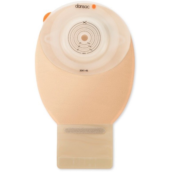 DANSAC NOVALIFE TRE 1 SACCA APERTA OPACA CONVEX MIDI PER ILEOSTOMIA CON FINESTRA RITAGLIABILE 15-37 MM 350 ML 10 PEZZI