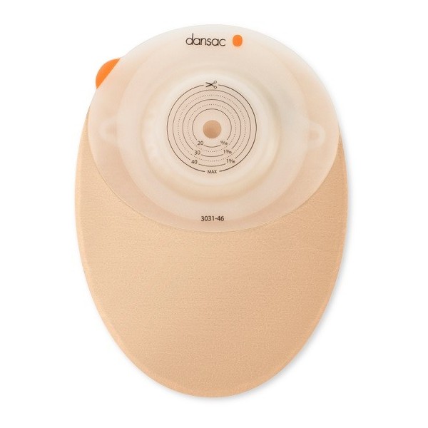 DANSAC NOVALIFE TRE 1 SACCA CHIUSA OPACA CONVEX MAXI PER COLOSTOMIA CON FINESTRA RITAGLIABILE 15-59 MM 550 ML 10 PEZZI