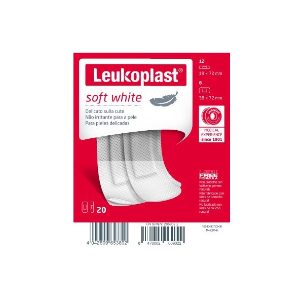LEUKOPLAST SOFT WHITE 20 PEZZI ASSORTITI
