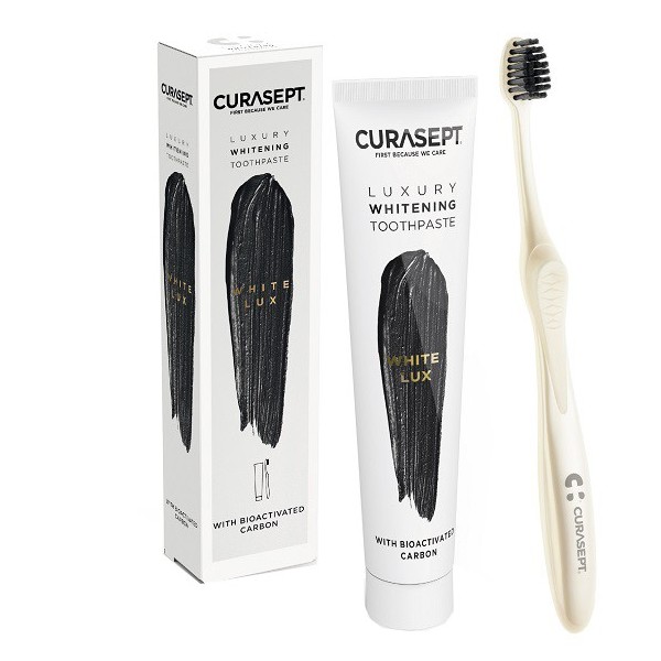 CURASEPT WHITE LUXURY WHITENING DENTIFRICIO 75 ML + SPAZZOLINO