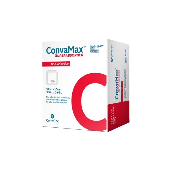 MEDICAZIONE AVANZATA CONVAMAX SUPERABSORBER NON-ADHESIVE 15 X 15 CM 10 PEZZI