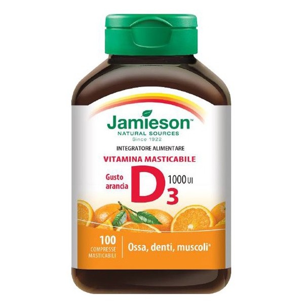 JAMIESON VITAMINA D MASTICABILE ARANCIA 100 COMPRESSE