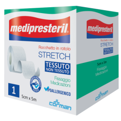 MEDIPRESTERIL ROCCHETTO ROTOLO STRETCH TESSUTO NON TESSUTO 5 CM X 500 CM