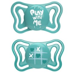 CHICCO SUCCHIETTO LIGHT AZZURRO SILICONE 16-36M 2 PEZZI