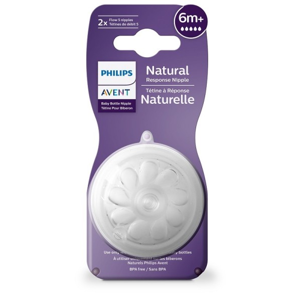 AVENT TETTARELLA NATURAL RESPONSE FLUSSO 5 6 MESI+ 2 PEZZI