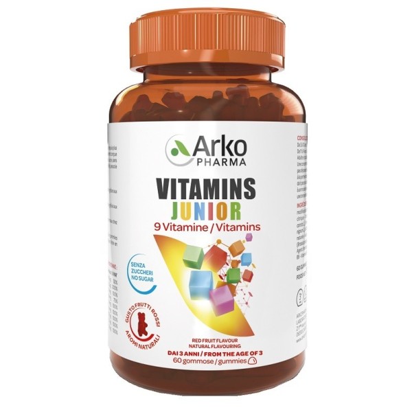 VITAMINS JUNIOR 60 GUMMIES SENZA ZUCCHERI GUSTO FRUTTI ROSSI