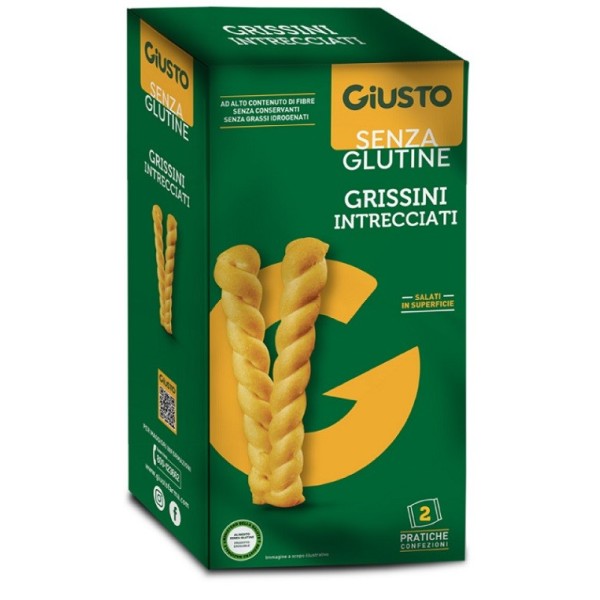 GIUSTO SENZA GLUTINE INTRECCIATI GRISSINI 150 G