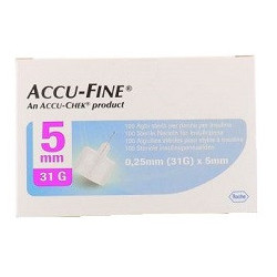 AGO PER PENNA DA INSULINA ACCU-FINE PEN NEEDLE ACCU-CHEK GAUGE 31 X 5MM 100 PEZZI